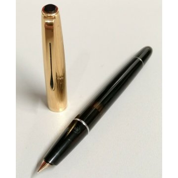 ANTICA PENNA STILOGRAFICA Aurora 88P NERO TAPPO ORO STILO OLD GOLD FOUNTAIN PEN