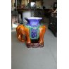 STATUA PORTAVASO VINTAGE ELEFANTE ASIATICO CERAMICA POLICROMA 56x27x55cm/h '900
