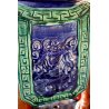 STATUA PORTAVASO VINTAGE ELEFANTE ASIATICO CERAMICA POLICROMA 56x27x55cm/h '900