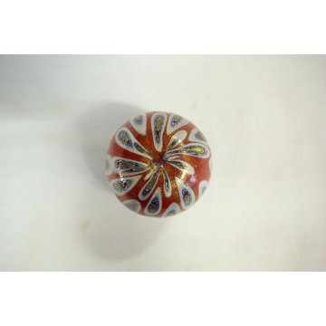 PICCOLO VASO VETRO SOFFIATO MURANO MURRINA DESIGN Livio Campanella ORO VASE OLD