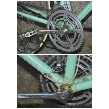 ANTICA BICICLETTA CORSA Bianchi Sport vintage 28" Campagnolo OFMEGA 3ttt HURET
