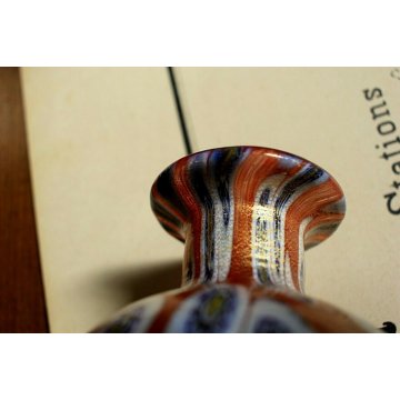 PICCOLO VASO VETRO SOFFIATO MURANO MURRINA DESIGN Livio Campanella ORO VASE OLD
