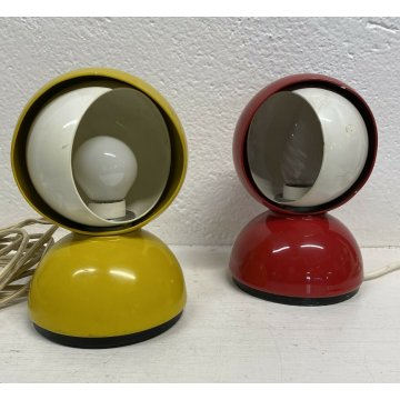 COPPIA ABATJOUR DESIGN ECLISSE Vico Magistretti LAMPADA TAVOLO Artemide VINTAGE 