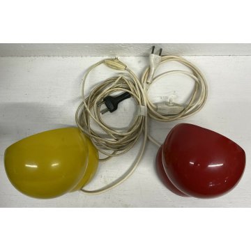 COPPIA ABATJOUR DESIGN ECLISSE Vico Magistretti LAMPADA TAVOLO Artemide VINTAGE 