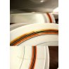 ANTICO RARO SERVIZIO PIATTI CERAMICA BIANCA Ginori DECORO RIGA ARANCIONE 800/900