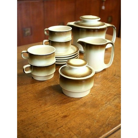 SERVIZIO Tè 4pers SPM Walküre Bayreuth  TEIERA LATTIERA ZUCCHERIERA VINTAGE '70s