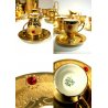 SERVIZIO Caffè 12pers PORCELLANA BIANCA Hertel Jacob BAVARIA ORO ZECCHINO RUBINO