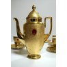 SERVIZIO Caffè 12pers PORCELLANA BIANCA Hertel Jacob BAVARIA ORO ZECCHINO RUBINO