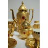 SERVIZIO Caffè 12pers PORCELLANA BIANCA Hertel Jacob BAVARIA ORO ZECCHINO RUBINO
