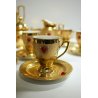 SERVIZIO Caffè 12pers PORCELLANA BIANCA Hertel Jacob BAVARIA ORO ZECCHINO RUBINO