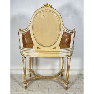 ANTICA PETINEUSE SPECCHIERA BIANCA FOGLIA ORO LUIGI FILIPPO LEGNO PETTINIERA 900