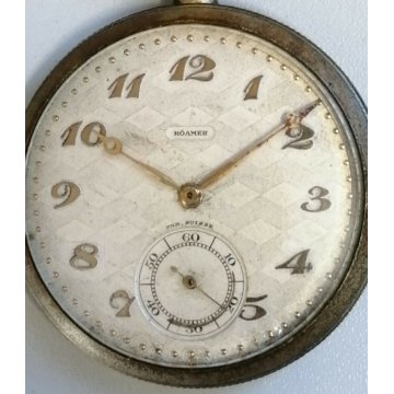 ANTICO OROLOGIO TASCA Roamer EPOCA 900 decò MECCANICO vintage OLD POCKET WATCH
