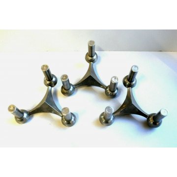 SET 3 PORTACANDELE DESIGN Nagel&Stoffi per BMF Germania MODULAR CENTERPIECE 1960