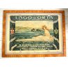 ANTICO MANIFESTO PUBBLICITARIO LIBERTY LAGO D'ORTA  R.Rowing Club Italiano 1909