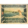 ANTICO MANIFESTO PUBBLICITARIO LIBERTY LAGO D'ORTA  R.Rowing Club Italiano 1909