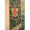 ANTICO MANIFESTO PUBBLICITARIO LIBERTY LAGO D'ORTA  R.Rowing Club Italiano 1909