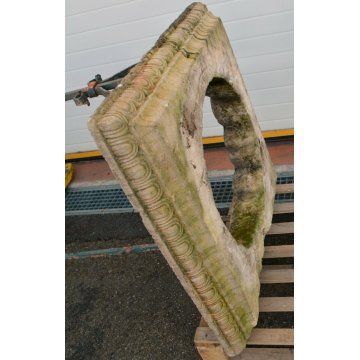 ANTICO ARCO FERRO BATTUTO epoca 1700 PIETRA ARENARIA x POZZO GIARDINO FONTANA