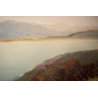 ANTICO QUADRO DIPINTO OLIO G. Bonacina PAESAGGIO MONTAGNA COLLINE Lago d'Iseo 
