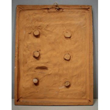 PANNELLO CERAMICA SMALTATA F. Calzi PLACCA FORMELLA VEDUTA Duomo Molfetta BARI