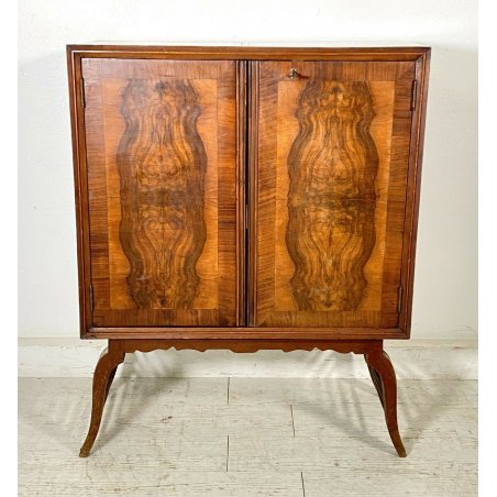 ANTICO MOBILE BAR decò EPOCA anni 30 RADICA noce SPECCHIO liquori VINTAGE design