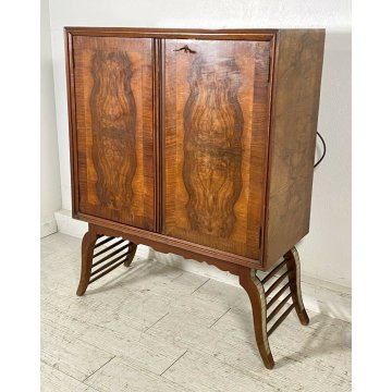 ANTICO MOBILE BAR decò EPOCA anni 30 RADICA noce SPECCHIO liquori VINTAGE design