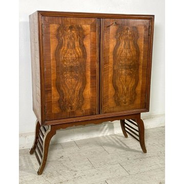 ANTICO MOBILE BAR decò EPOCA anni 30 RADICA noce SPECCHIO liquori VINTAGE design