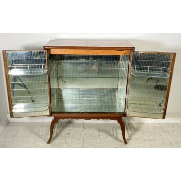 ANTICO MOBILE BAR decò EPOCA anni 30 RADICA noce SPECCHIO liquori VINTAGE design