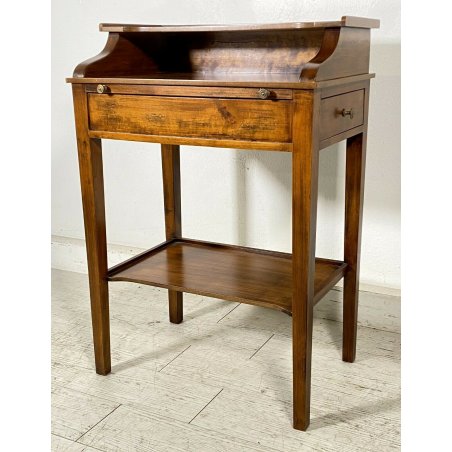 MOBILE SCRITTOIO arte povera VINTAGE ingresso ETAGERE finitura NOCE ANTICO epoca