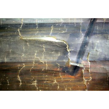 ANTICO GRANDE DIPINTO OLIO TELA Andrea Zapelloni RELIGIOSO 150x230cm STRESA '900