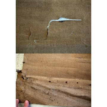 ANTICO GRANDE DIPINTO OLIO TELA Andrea Zapelloni RELIGIOSO 150x230cm STRESA '900