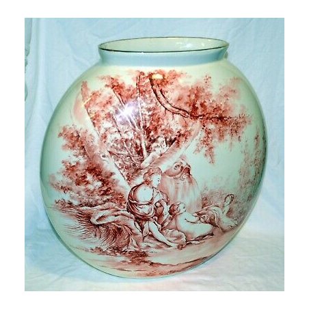 ANTICO VASO LENTE 1316 LAVENIA GUIDO ANDLOVITZ LAVENO DIPINTO FONTE POTTERY 1930