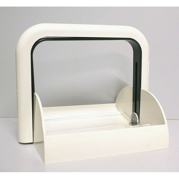 PORTA-TOVAGLIOLI PLASTICA BIANCO NERO TRASP. design Furio Minuti Guzzini  ANNI 80