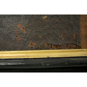 ANTICO GRANDE DIPINTO OLIO TELA RITRATTO DI GIOVANE NOBILDONNA FIGURA '800