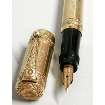 Magic Pen by MONTEGRAPPA  ANTICA PENNA STILOGRAFICA RETRATTILE oro Kr 18 SAFETY