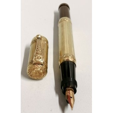 Magic Pen by MONTEGRAPPA  ANTICA PENNA STILOGRAFICA RETRATTILE oro Kr 18 SAFETY