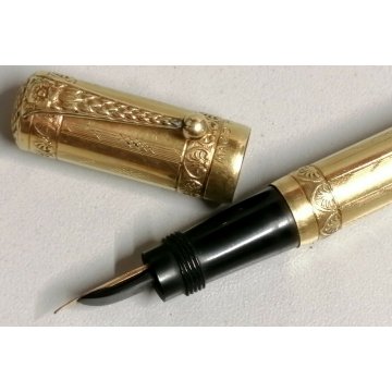 Magic Pen by MONTEGRAPPA  ANTICA PENNA STILOGRAFICA RETRATTILE oro Kr 18 SAFETY