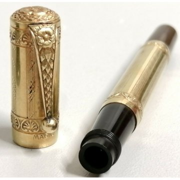 Magic Pen by MONTEGRAPPA  ANTICA PENNA STILOGRAFICA RETRATTILE oro Kr 18 SAFETY