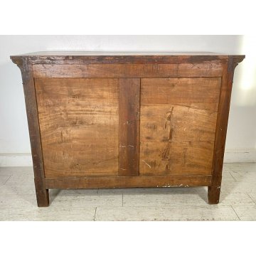 ANTICO COMÒ UMBERTINO 1800 CASSETTONE LEGNO NOCE 4 CASSETTI GUARDAROBA CAMERA 