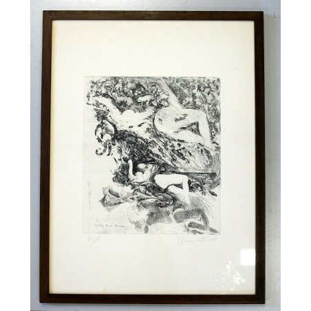 LITOGRAFIA Benedetto Mario NUDO ARTISTICO STAMPA MULTIPLO NUMERATA VI/X 1966  