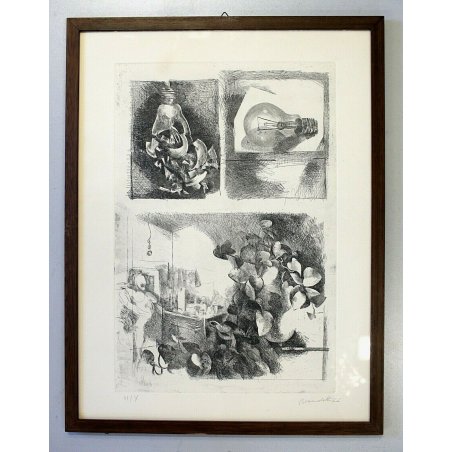 LITOGRAFIA Benedetto Mario NUDO ARTISTICO STAMPA MULTIPLO NUMERATA VI/X 1966  