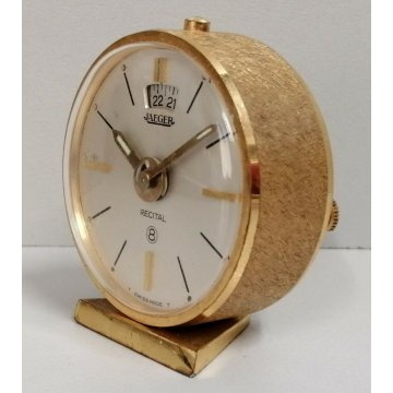 JAEGER Recital 8 day OROLOGIO TAVOLO sveglia OLD DESK alarm clock VINTAGE travel