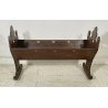 ANTICA CULLA 1800 LEGNO NOCE PIEMONTESE PORTA FIORI BAMBINO LETTINO DONDOLO OLD 
