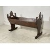 ANTICA CULLA 1800 LEGNO NOCE PIEMONTESE PORTA FIORI BAMBINO LETTINO DONDOLO OLD 