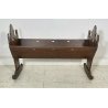 ANTICA CULLA 1800 LEGNO NOCE PIEMONTESE PORTA FIORI BAMBINO LETTINO DONDOLO OLD 