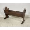 ANTICA CULLA 1800 LEGNO NOCE PIEMONTESE PORTA FIORI BAMBINO LETTINO DONDOLO OLD 