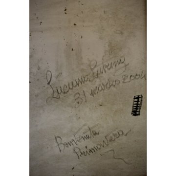 GRANDE DIPINTO OLIO TELA Luciano Lutring Benvenuta Primavera VEDUTA LAGO 120x90