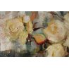 ANTICO QUADRO OLIO Angelo Malinverni Rose NATURA MORTA FIORI ROSE GIALLE VASO 35
