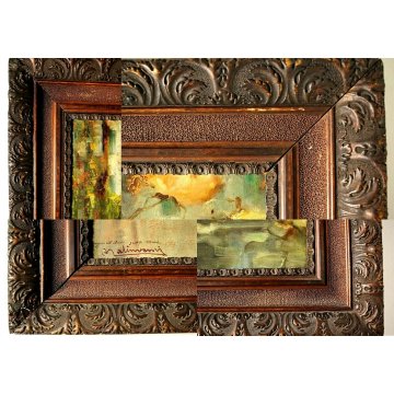 ANTICO QUADRO OLIO Angelo Malinverni Rose NATURA MORTA FIORI ROSE GIALLE VASO 35