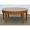 ANTICO ENORME TAVOLO ROTONDO ALLUNGABILE LEGNO NOCE EPOCA 1800 TABLE 6 GAMBE 