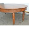 ANTICO ENORME TAVOLO ROTONDO ALLUNGABILE LEGNO NOCE EPOCA 1800 TABLE 6 GAMBE 
